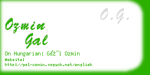 ozmin gal business card